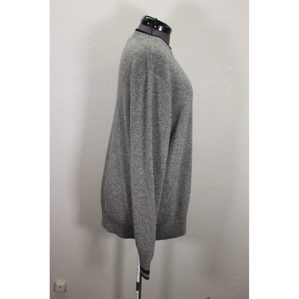 Eddie Bauer Crew Neck Sweater Men's XL Heather Gray Tight‎ Knit Casual - Picture 4 of 11